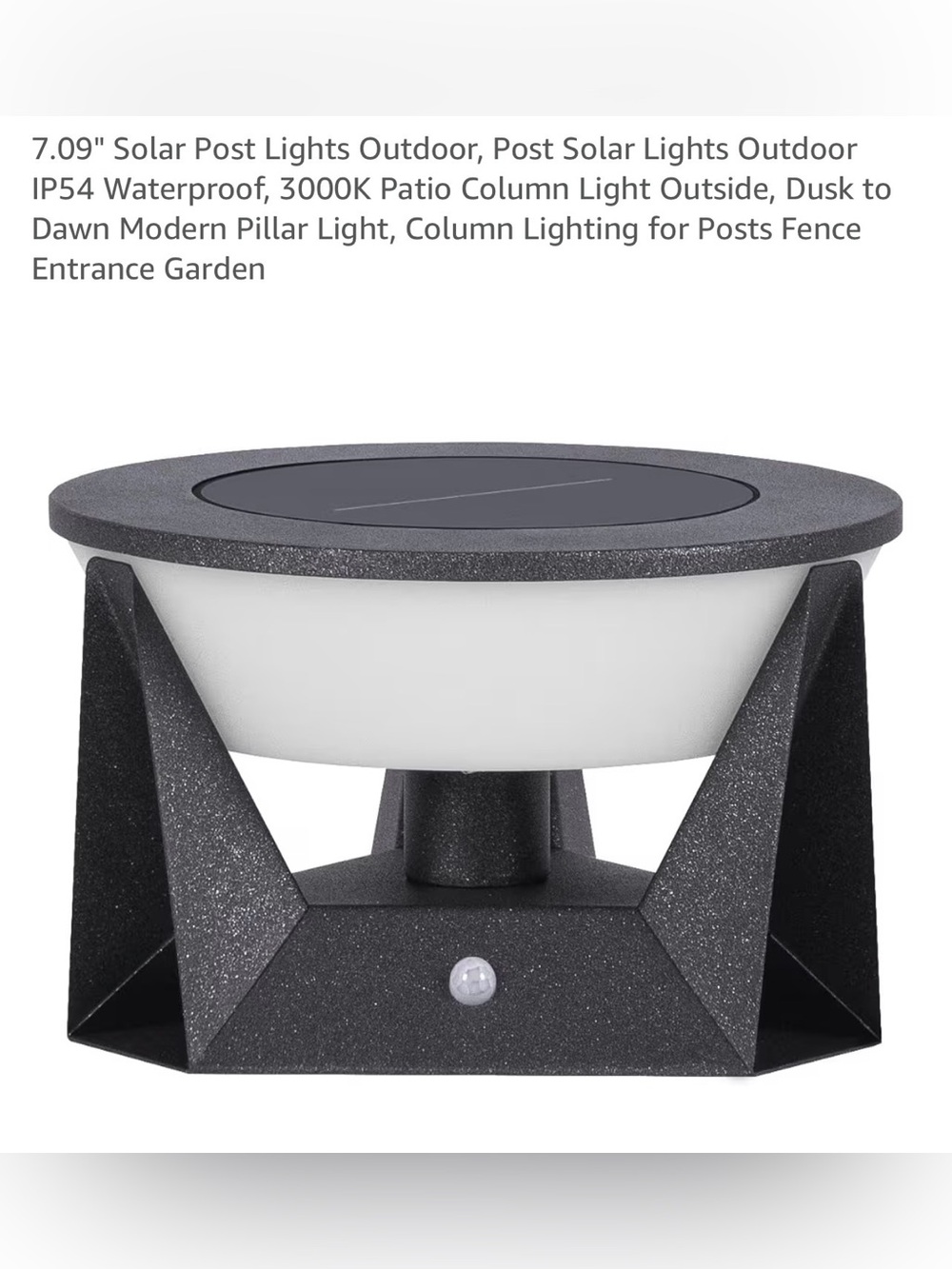 Classy stylish 7” ZRJJMLAN Solar Post Light  - Modern Outdoor